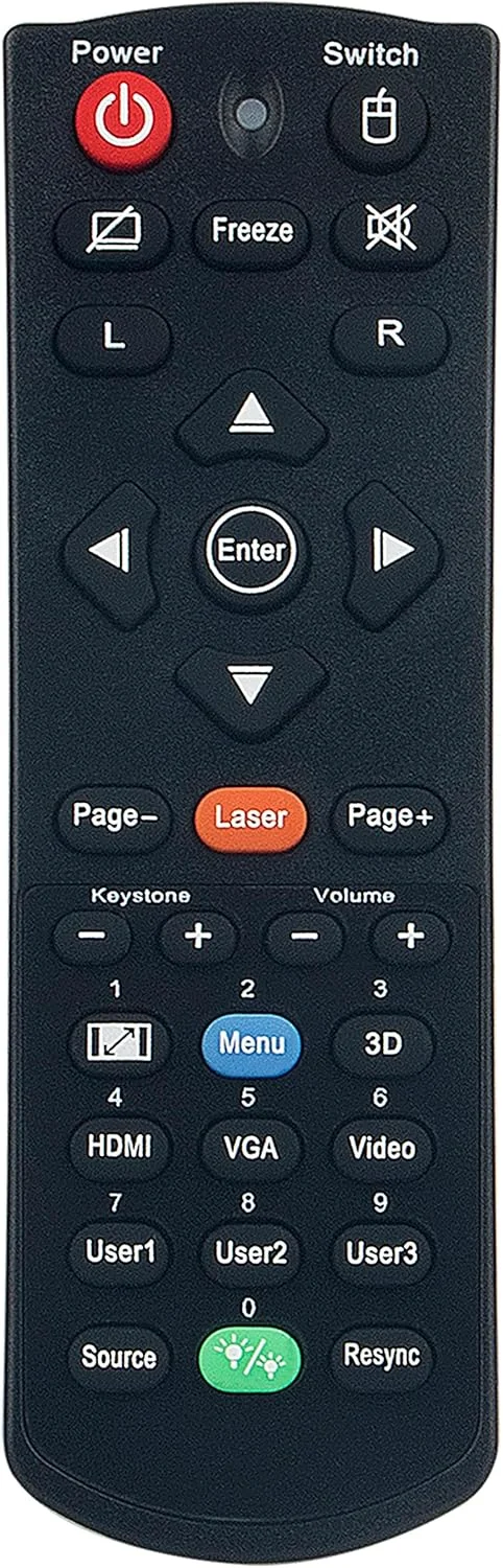 ریموت کنترل جایگزین سازگار با پروژکتورهای اپتوما مدل EH515T WU515T ZW400UST ZW400USTI ZH400USTI ZH510T ZH400UST EH200ST W319UST W319USTIR W320USTI EH490 W504-M EH460 EH460ST X461 WU470 W460ST EH470