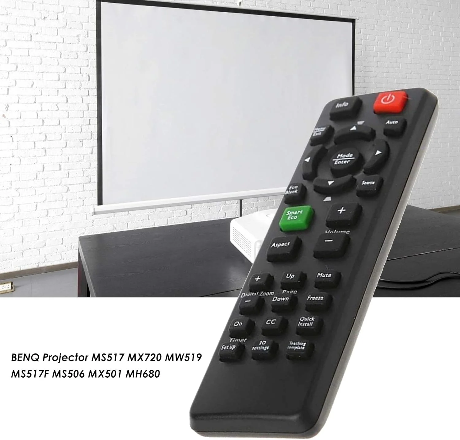 ریموت کنترل جایگزین برای پروژکتور بنکیو مدل های MS517 MX720 MW519 MS517F MW516 MS513 MX514 SH910 SH960 MX850UST MW851UST MS517 MX518 MW519 MS517F MS513 MW516