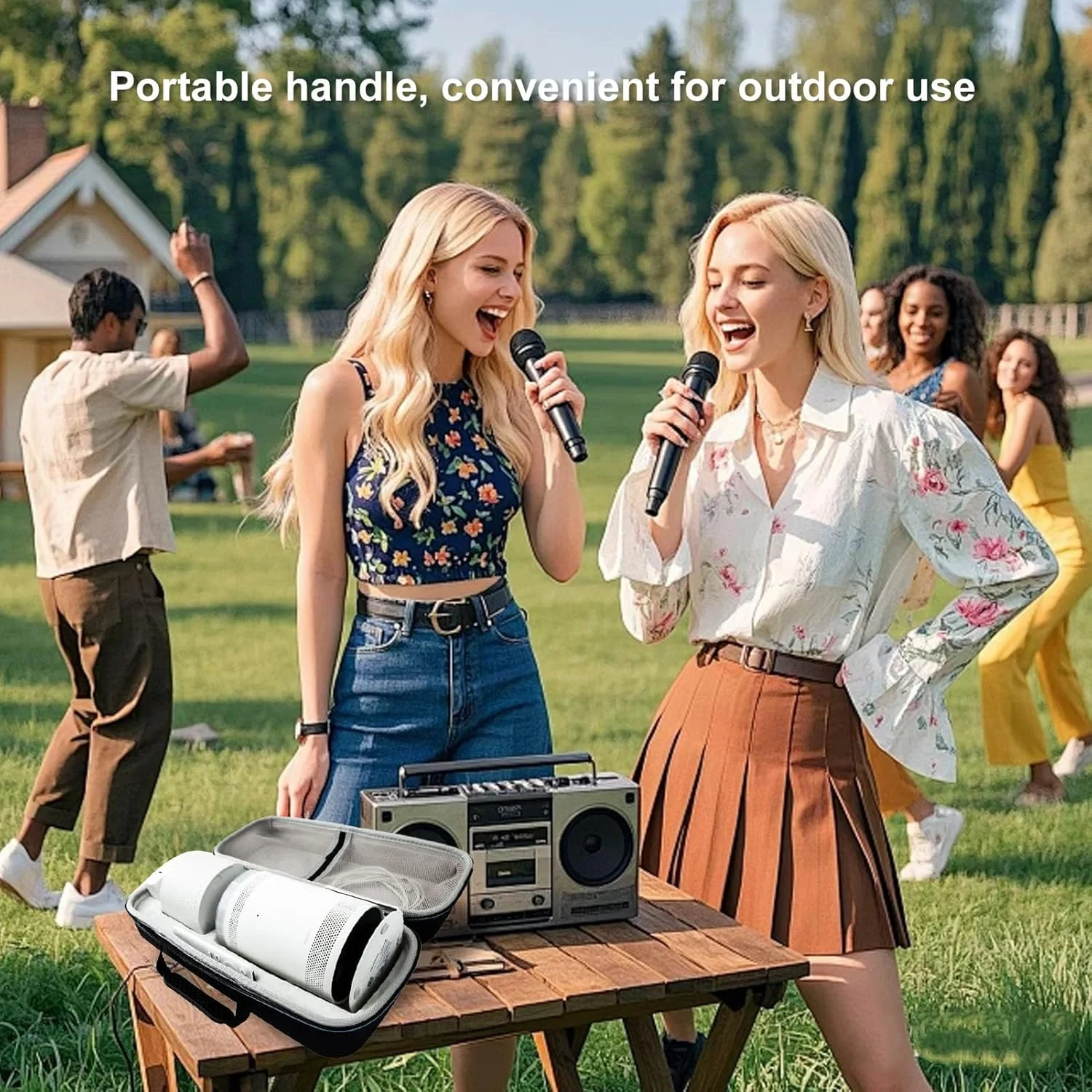 کیف حمل پروژکتور Cryfokt مناسب برای پروژکتور Pro HY320، کیف پروژکتور سخت EVA با جیب زیپ دار داخلی، کیف حمل مسافرتی قابل حمل