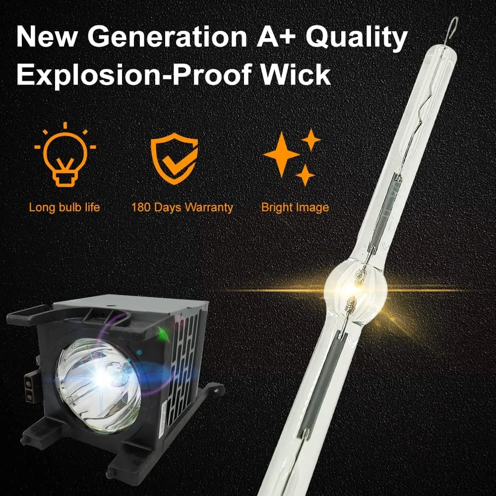 لامپ پروژکتور حرفه ای مدل Y196-LMP با کیفیت A+ به همراه محفظه، جایگزین مدل Y196-LMP سازگار با Toshiba 62HM116 62HM196 62MX196 72MX196 72HM196