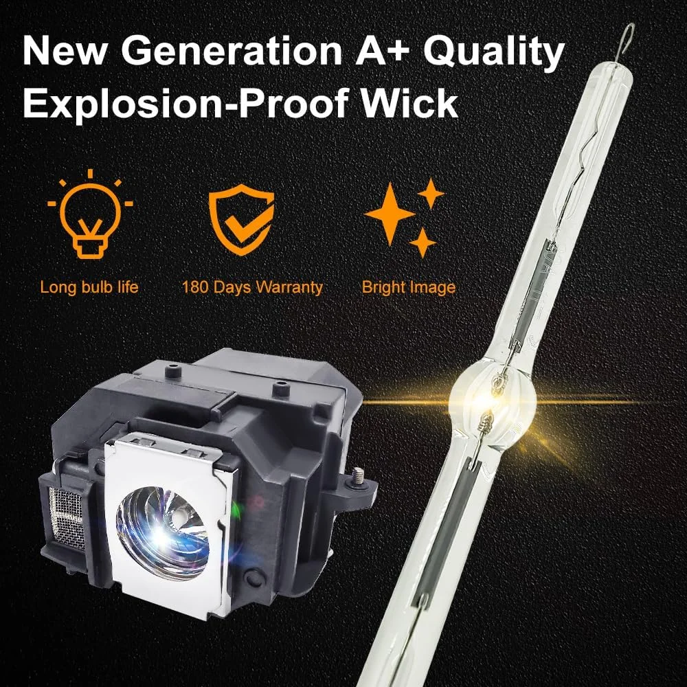 لامپ پروژکتور جایگزین حرفه ای با محفظه سازگار با EB-S10 / EB-S9 / EB-S92 / EB-W10 / EB-W9 / EB-X10 / EB-X9 / EB-X92