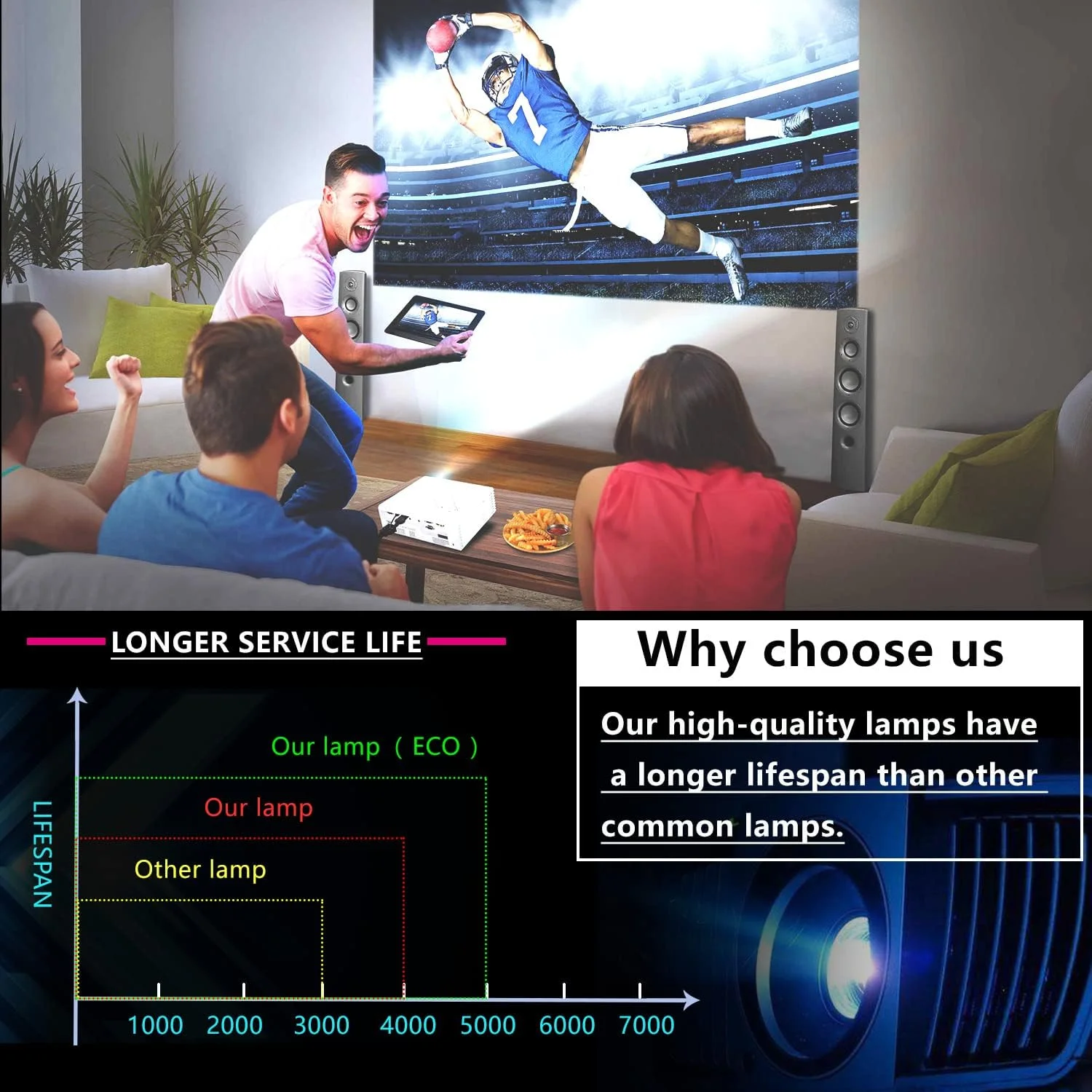 لامپ پروژکتور جایگزین SP.72701GC01 BL-FU260B 1026952 به همراه محفظه برای پروژکتورهای OPTOMA EH319UST EH319USTi EH320UST EH320USTi GT5000 W320UST W320USTi X320UST X320USTi U100 U100W