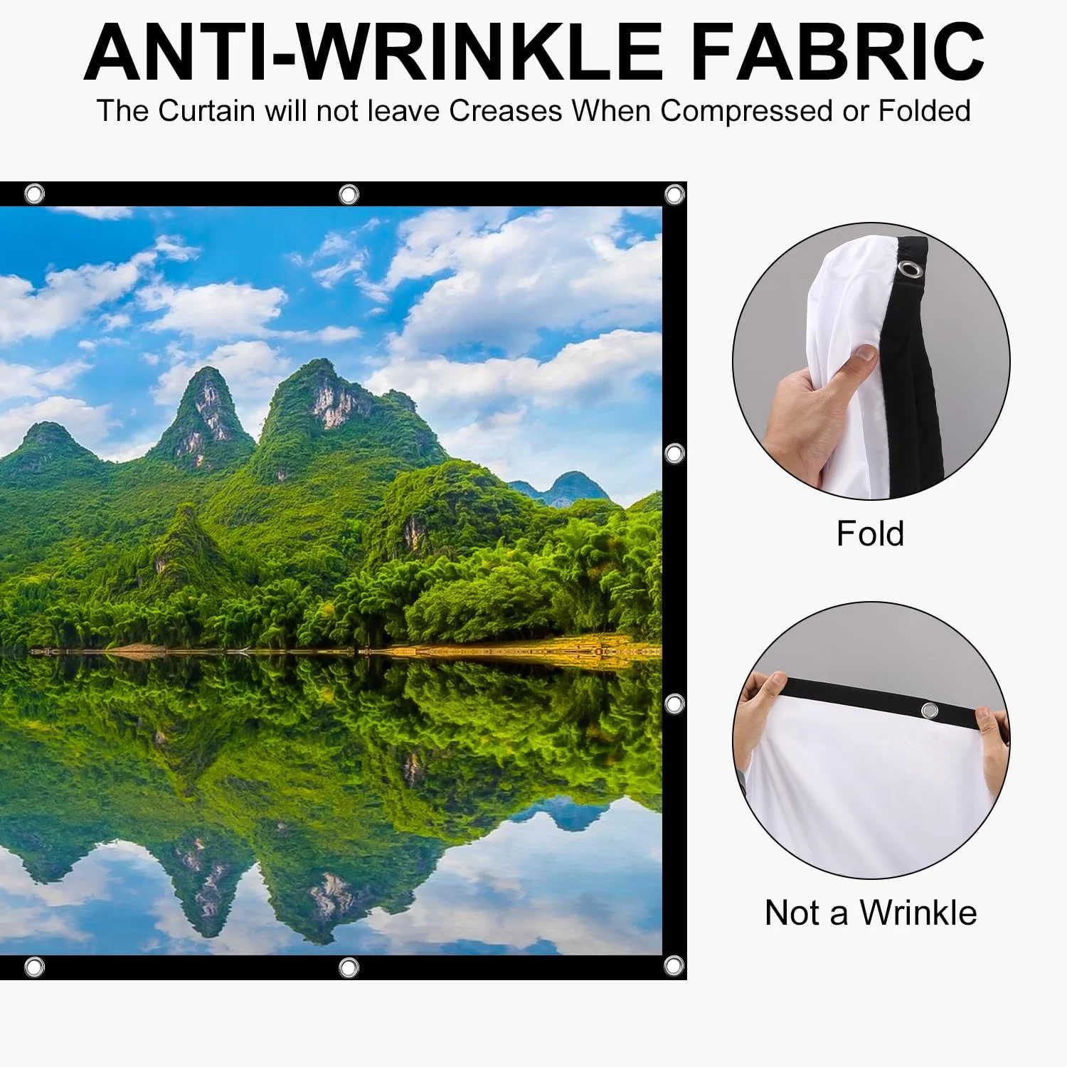 پرده نمایش، پرده پروژکتور 100 اینچی برای صفحه نمایش های داخلی و خارجی، 16:9 HD 4K تاشو قابل حمل 221 x 125 سانتی متر، پرده نمایش پروژکتور برای کمپینگ و سینمای خانگی