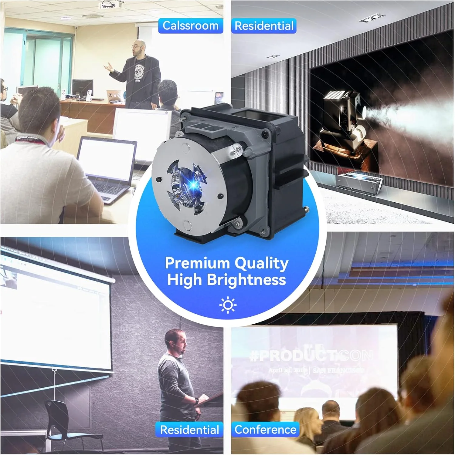 لامپ پروژکتور با کیفیت اصلی ZMSTLAMP برای اپسون مدل‌های EB-G7200W 7400U 7800 7900U 7905U Pro 7100 7400U 7500U G7000WNL G7000W G7100 G7200W G7400U G7U G7U G7U G7 40U G740U G74 500U U 550G7905NL