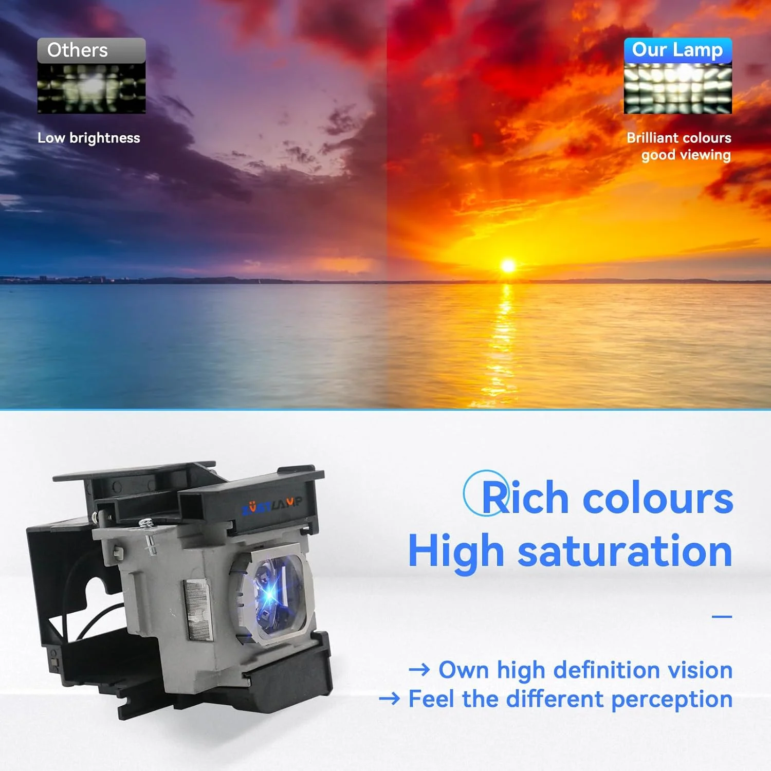 لامپ جایگزین پروژکتور ET-LAA410 با کیفیت اصلی برای پاناسونیک PT-AE8000U PT-AE8000 PT-AT6000E PT-AT6000