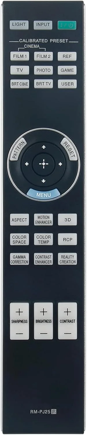 ریموت کنترل جایگزین RM-PJ25 مناسب برای پروژکتور سونی مدل های VPL-HW40ES VPL-HW55ES VPL-HW50ES VPL-GTZ1 VPL-VW285ES VPL-VW295ES VPL-VZ1000 VPL-VW695ES VPL-VZ1000ES RM-PJ28 VPL-VW295ESW VPL-VW350ES