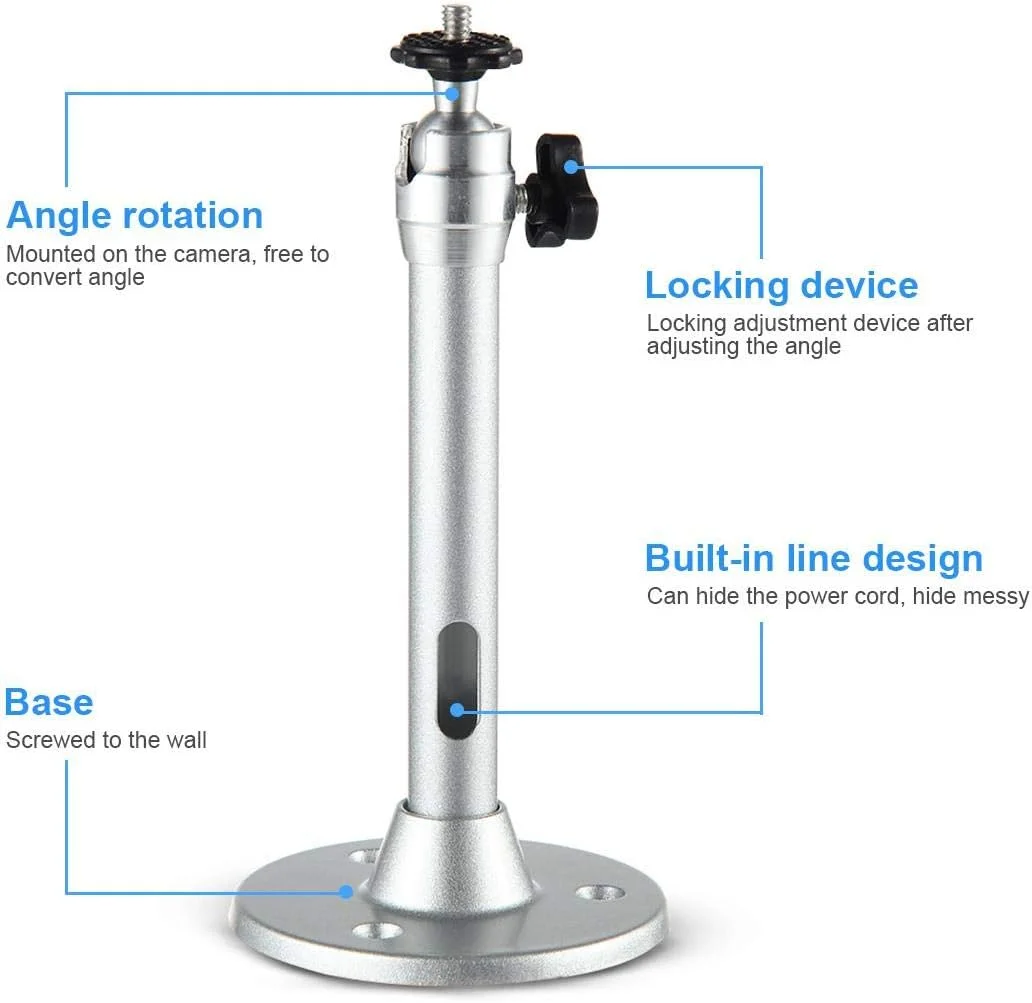 پایه سقفی/دیواری مینی چرخشی 360 درجه پروژکتور Volwco، 180 میلی متر، نقره ای پایه سقفی/دیواری مینی چرخشی 360 درجه پروژکتور Volwco، 180 میلی متر، نقره ای