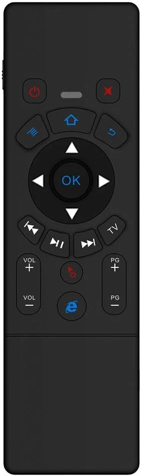 مینی کیبورد بی سیم 2.4 گیگاهرتزی QWERTY با تاچ پد موس و کنترل از راه دور دستی با ژیروسکوپ 6 محوره برای کامپیوتر، تلویزیون و اندروید باکس