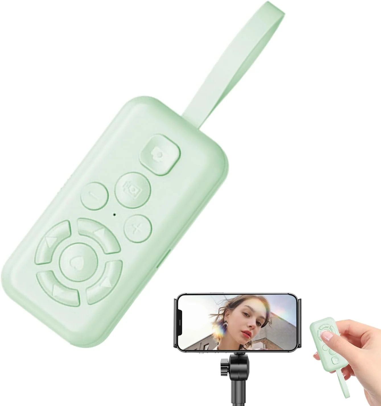 ریموت کنترل بی‌سیم - 9 دکمه قابل شارژ، ریموت قابل شارژ، برای دوربین گوشی، پروژکتور، ارائه، محل کار، کنفرانس، عکاسی، گاراژ، مدرسه