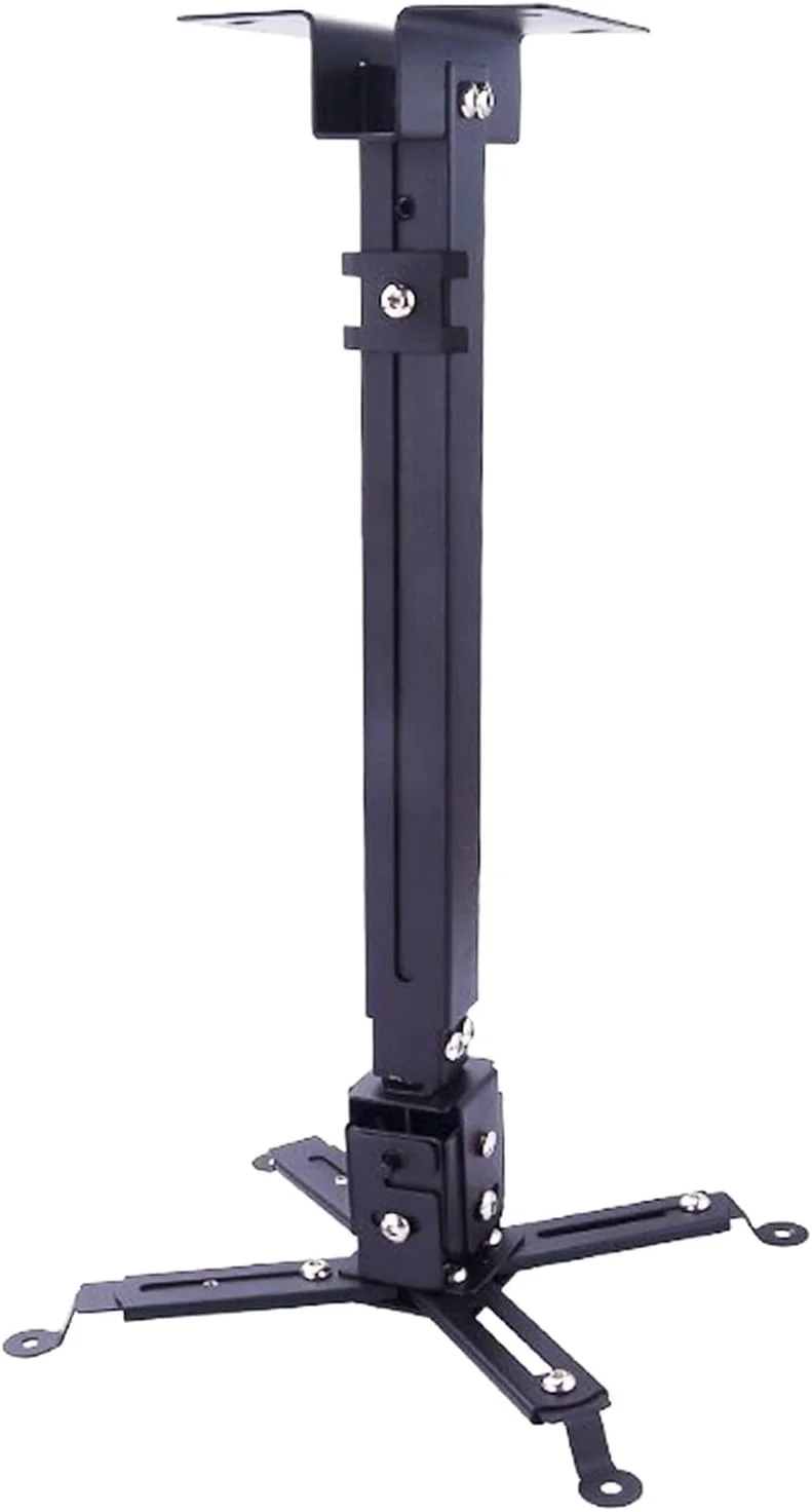 پایه پروژکتور یونیورسال WiTi برای LCD DLP، براکت نصب قابل گسترش مناسب برای نصب روی دیوار یا سقف، بازوی آویز شیب دار سنگین قابل تنظیم با ظرفیت بارگیری 20 کیلوگرم، فلز جامد و رنگ آمیزی شده به رنگ مشکی