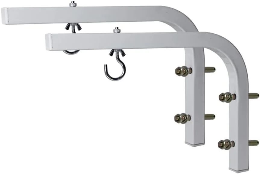 براکت L شکل یونیورسال Wownect برای نصب پرده پروژکتور روی دیوار یا سقف، با قابلیت تنظیم ارتفاع و کیت قلاب، لوازم جانبی نصب 10 اینچی برای پرده نمایش سینمای خانگی