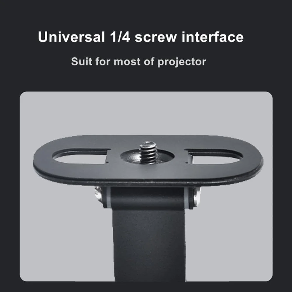 پایه پروژکتور تاشو Wownect، پایه پروژکتور کوچک و قابل تنظیم فوق العاده جمع و جور با نصب آسان، پایه سقفی پروژکتور با زاویه شیب قابل تنظیم، براکت کوچک برای پروژکتور مینی - مشکی