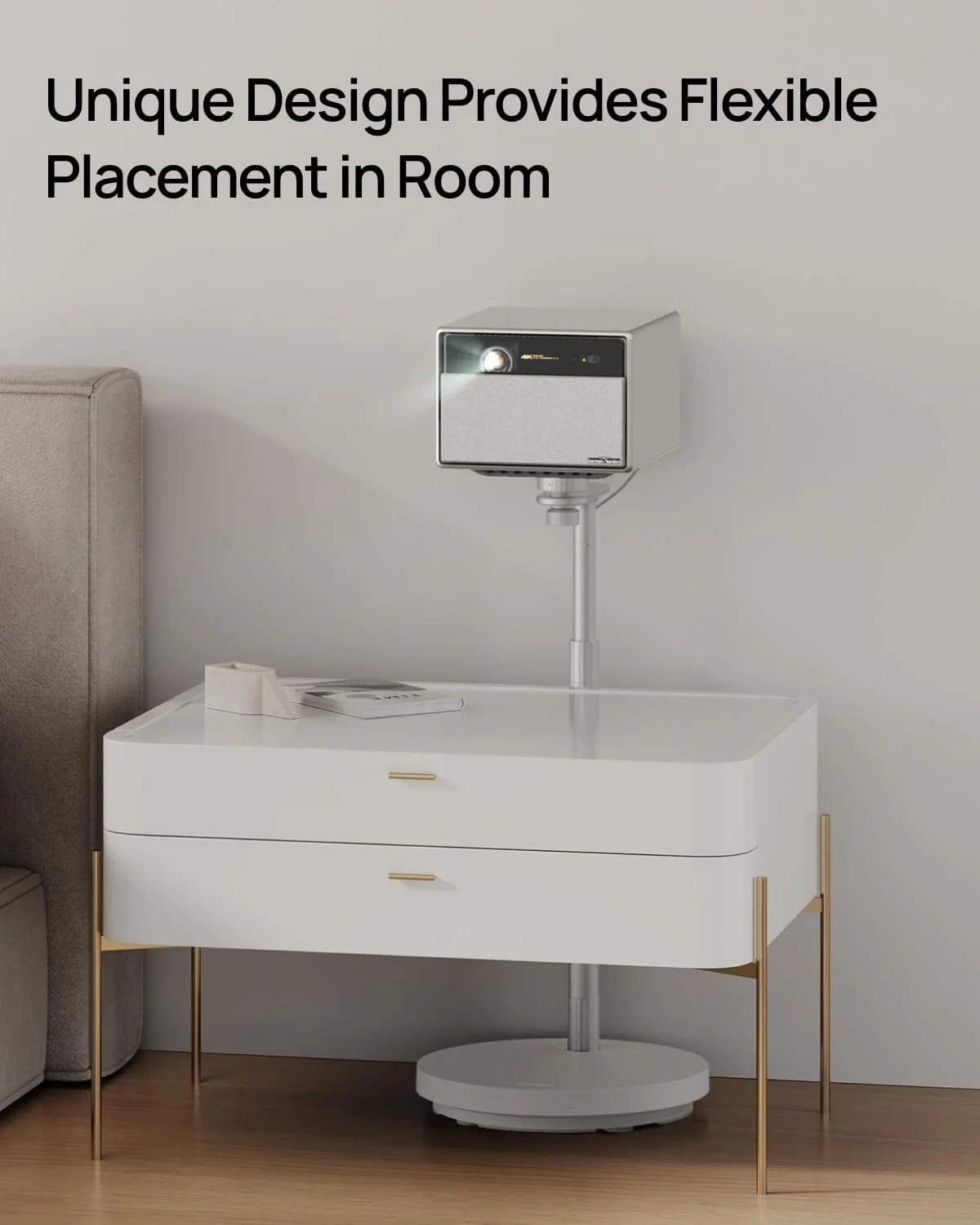 پایه زمینی XGIMI Ultra، طراحی شده برای Horizon Ultra، پایه پروژکتور مناسب دکوراسیون منزل، قابل تنظیم و انعطاف پذیر، سازگار با سری Horizon