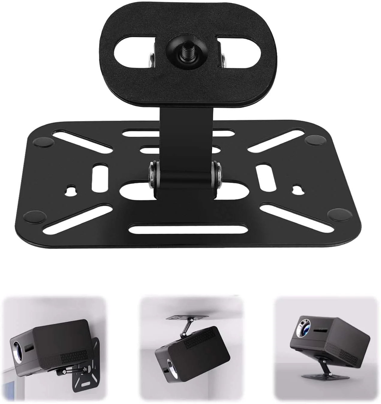 پایه پروژکتور، پایه پروژکتور استیل ضد زنگ قابل تنظیم برای پروژکتورها با اتصال پیچی 1/4 اینچی