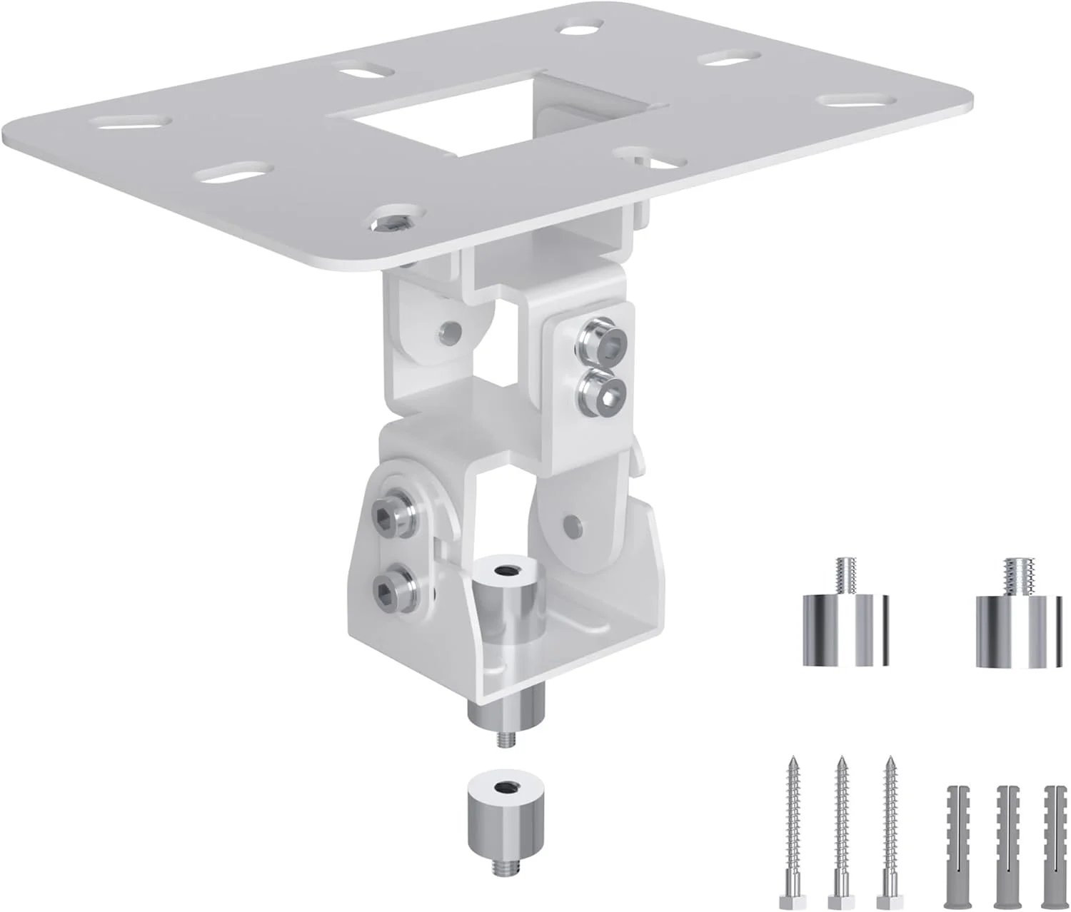 پایه سقفی برای مینی پروژکتور، پایه دیواری قابل تنظیم با 2 آداپتور رایگان، سفید PR14MINIW