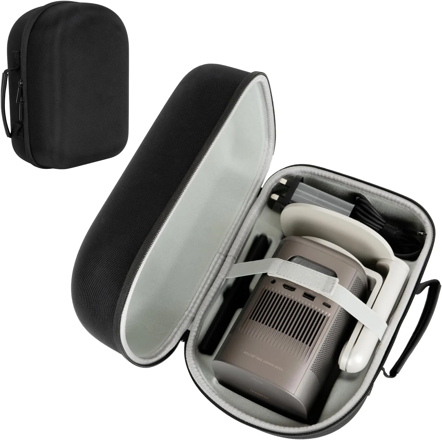 کیف سخت حمل پروژکتور XINGFUDAO برای XGIMI MoGo Pro/MoGo 2 Pro، ضدآب و دارای فضای ذخیره سازی سازمان یافته با فضای جداگانه برای پروژکتور و لوازم جانبی