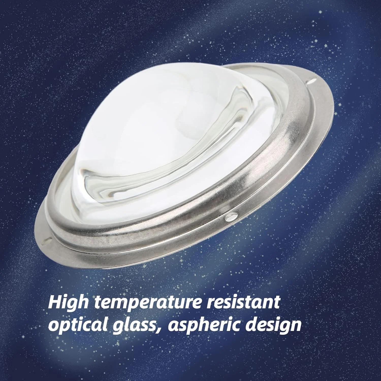 لنز متمرکز کننده DAUERHAFT، لنز شیشه ای LED 100 میلی متری پلانو محدب LED با براکت ثابت برای LED های 20-200 وات