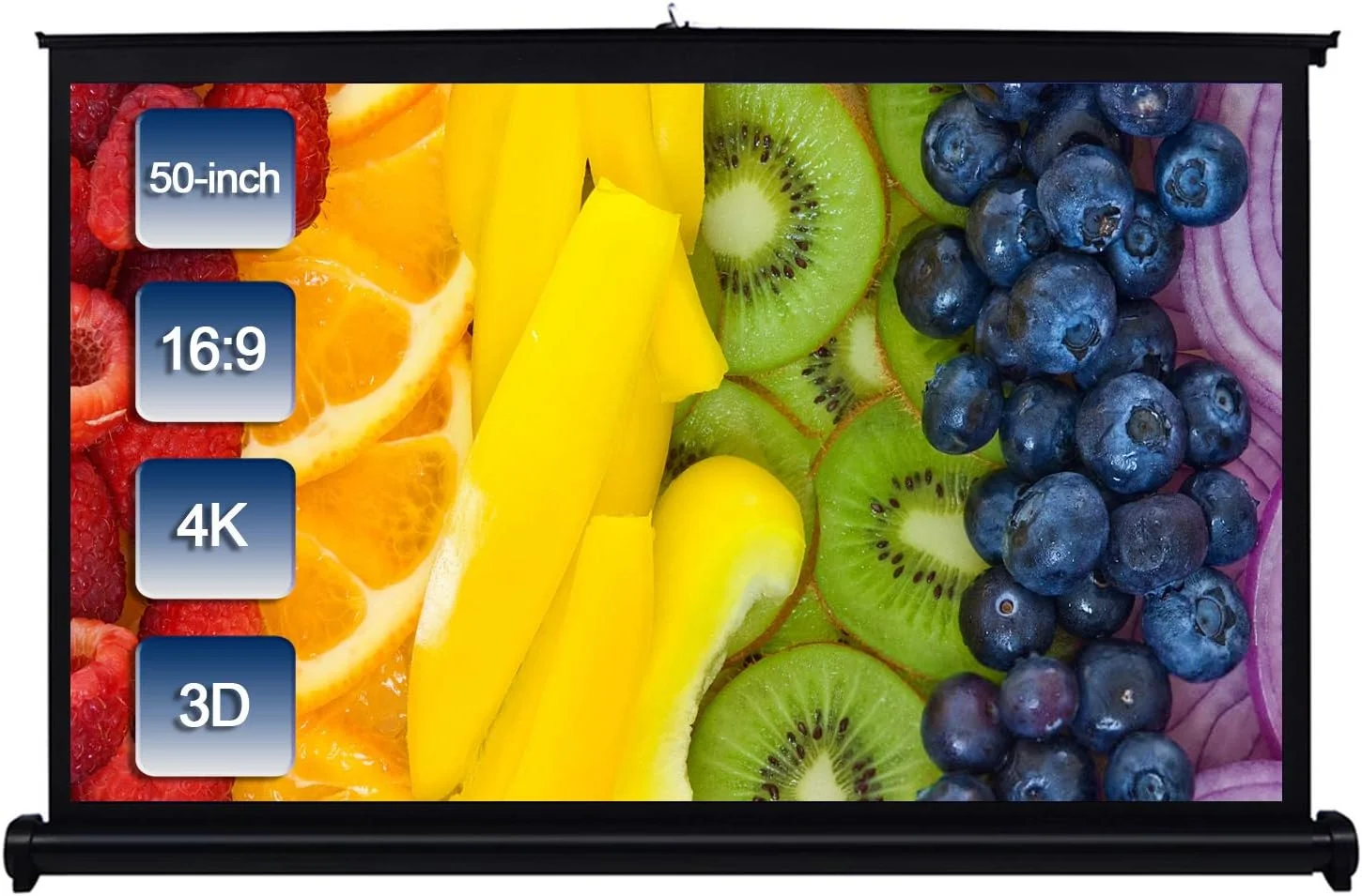 پرده نمایش پروژکتور 50 اینچی Douself با نسبت تصویر 16:9، پرده نمایش رومیزی دستی تاشو برای سینمای خانگی و پروژکتورهای DLP و پروژکتورهای دستی
