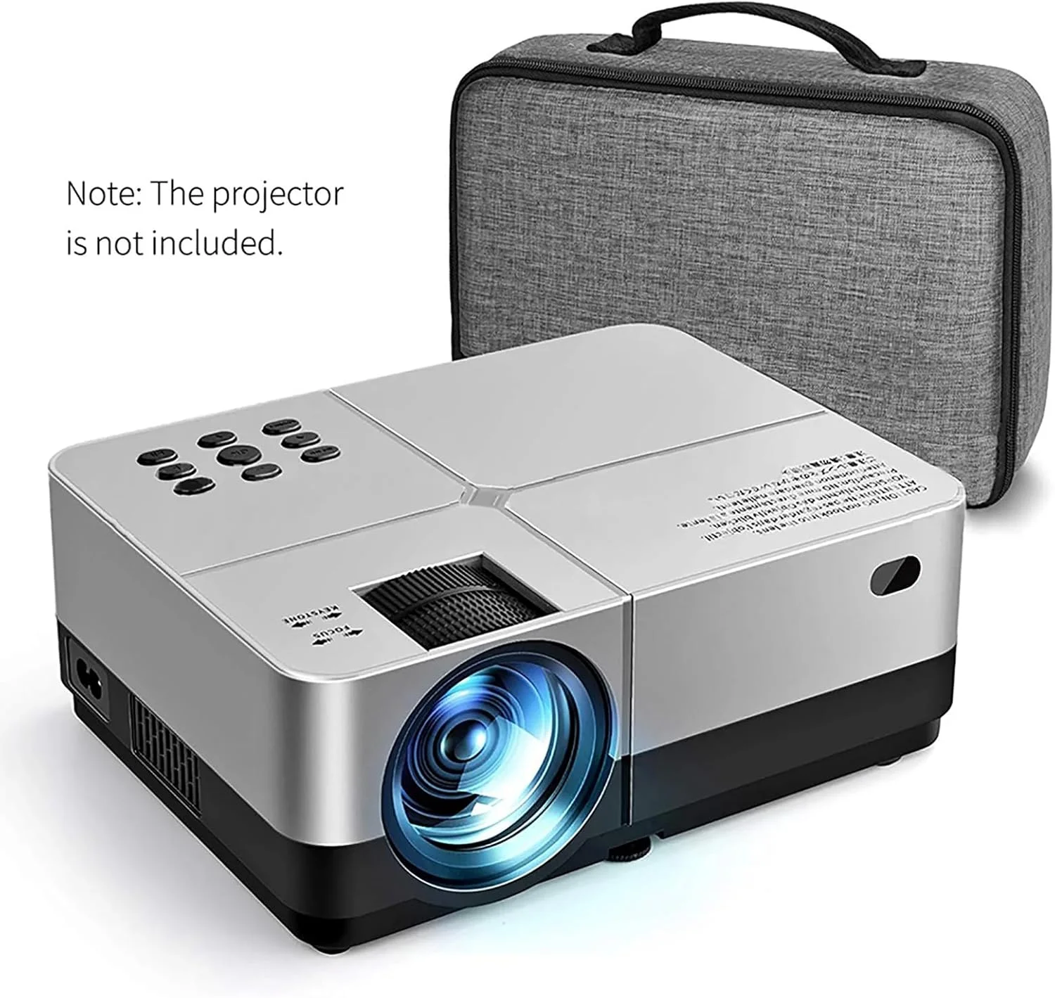 کیف نگهداری پروژکتور خانگی Docooler، کیف حمل قابل حمل برای پروژکتور و لوازم جانبی، ضد ضربه، مقاوم در برابر سایش، کیف مسافرتی پروژکتور با زیپ روان