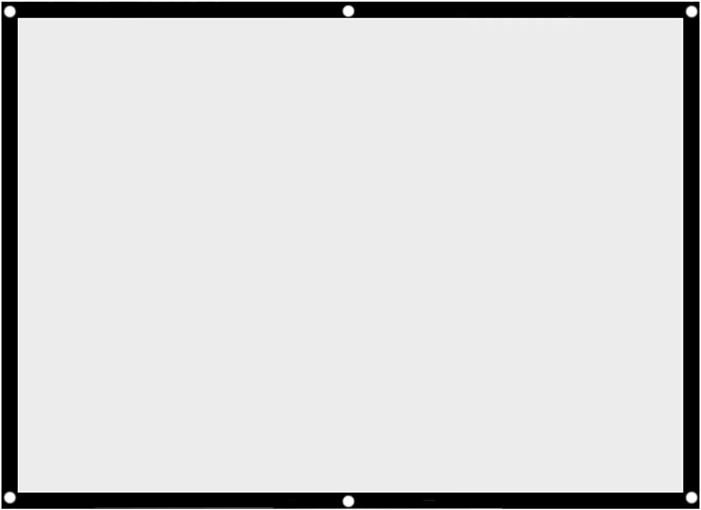 پرده نمایش پروژکتور تاشو سفید KIMISS، 100 اینچ 4:3، پارچه مصنوعی با کیفیت عالی و بدون چروک، ایده آل برای سینماهای فضای باز و فیلم های کمپینگ - 1 عدد