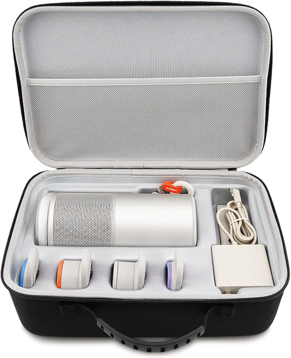 کیف حمل برای پروژکتور قابل حمل XGIMI MoGo 4 2025 جدید، کیف محافظ هارد برای نگهداری فیلترها، شارژر دیواری، ریموت و لوازم جانبی (مشکی)