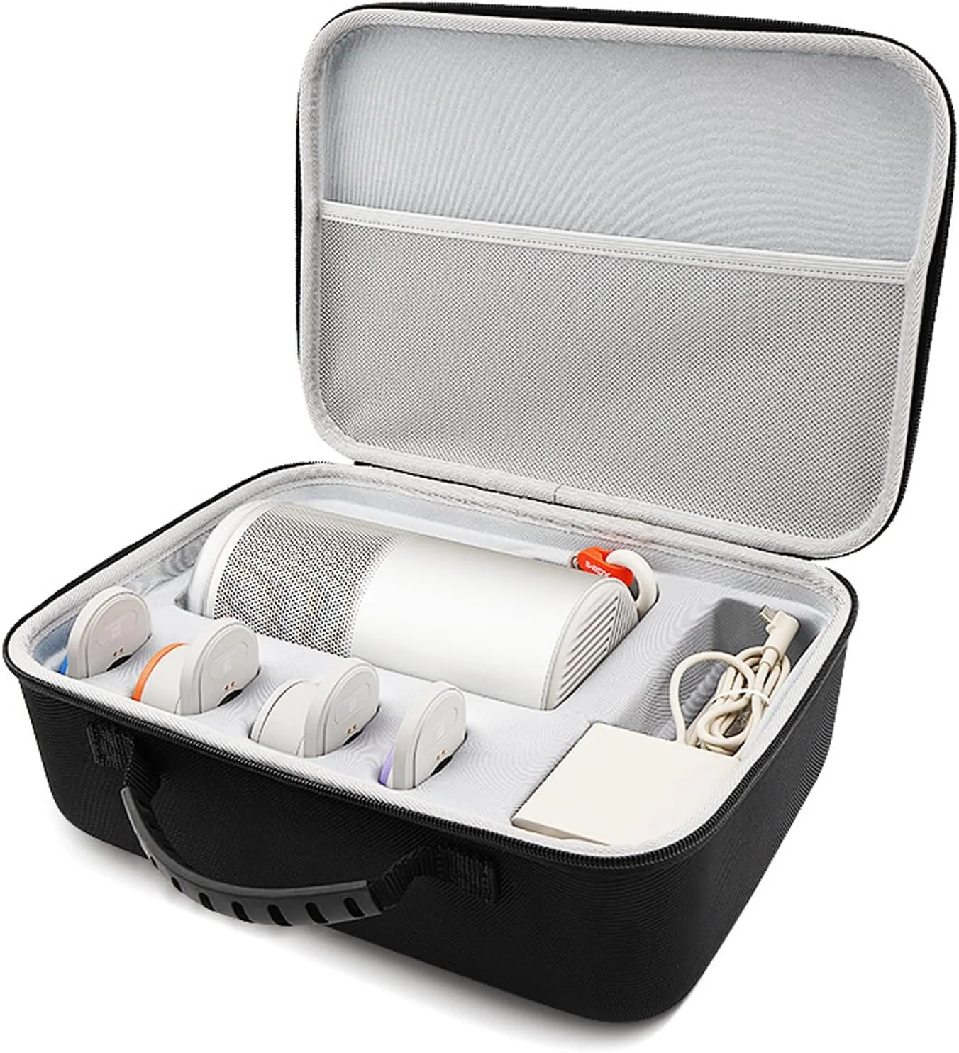 کیف حمل برای پروژکتور قابل حمل XGIMI MoGo 4 2025 جدید، کیف محافظ هارد برای نگهداری فیلترها، شارژر دیواری، ریموت و لوازم جانبی (مشکی)