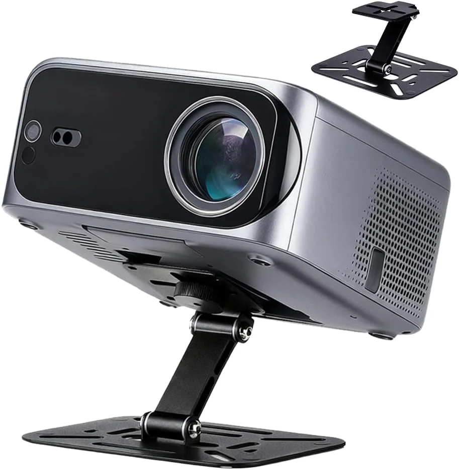 پایه پروژکتور تاشو، نگهدارنده مینی پروژکتور، چرخش 360 درجه و مونتاژ سریع، پایه پروژکتور برای سینمای خانگی، اتاق بازی، دفتر، مناسب برای اکثر پروژکتورها