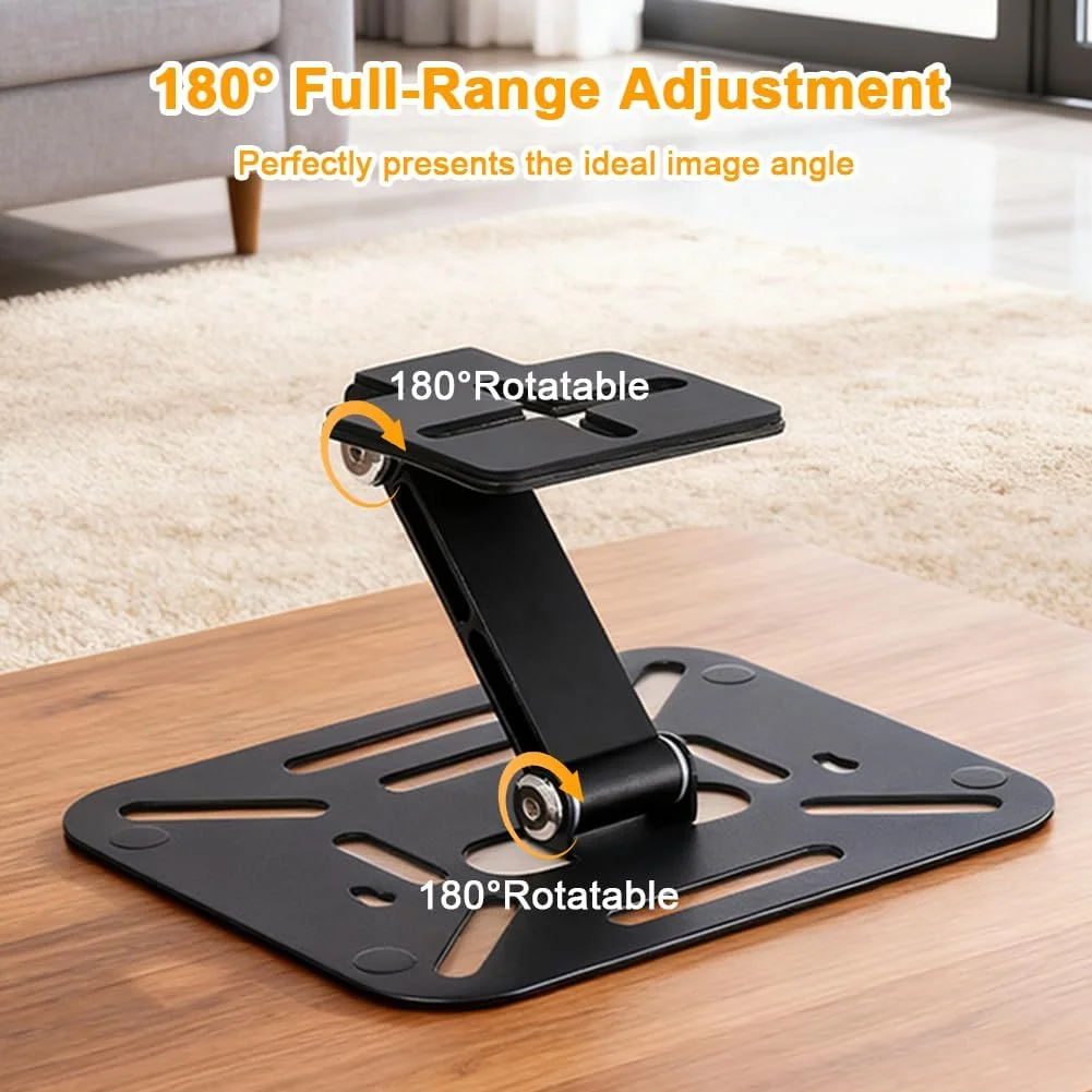پایه پروژکتور تاشو، نگهدارنده مینی پروژکتور، چرخش 360 درجه و مونتاژ سریع، پایه پروژکتور برای سینمای خانگی، اتاق بازی، دفتر، مناسب برای اکثر پروژکتورها