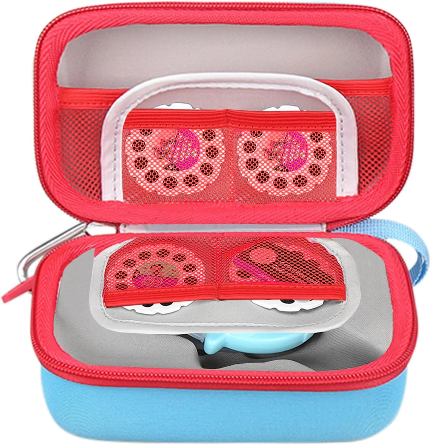 کیف محافظ سخت سازگار با پروژکتور Moonlite Mini و حلقه های داستان، کیف محافظ پروژکتور داستان، فقط کیف (آبی و قرمز)