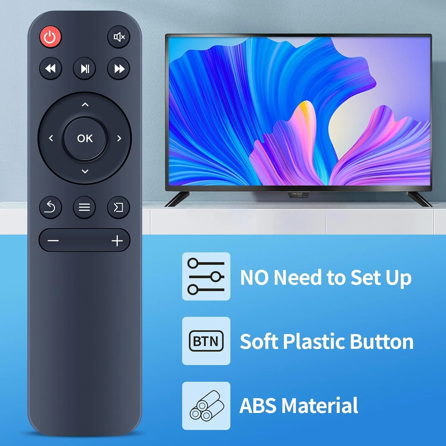 ریموت کنترل جایگزین پروژکتور سازگار با پروژکتورهای MEER YG300 YG300 Pro, Wielio AT-M269D, ZDK GC06, ARTSEA (مشکی)