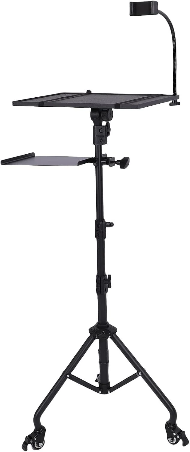 پایه پروژکتور آلیاژی قابل تنظیم با چرخ، برای کنسول های بازی، تجهیزات تصویری خانگی، پروژکتورها