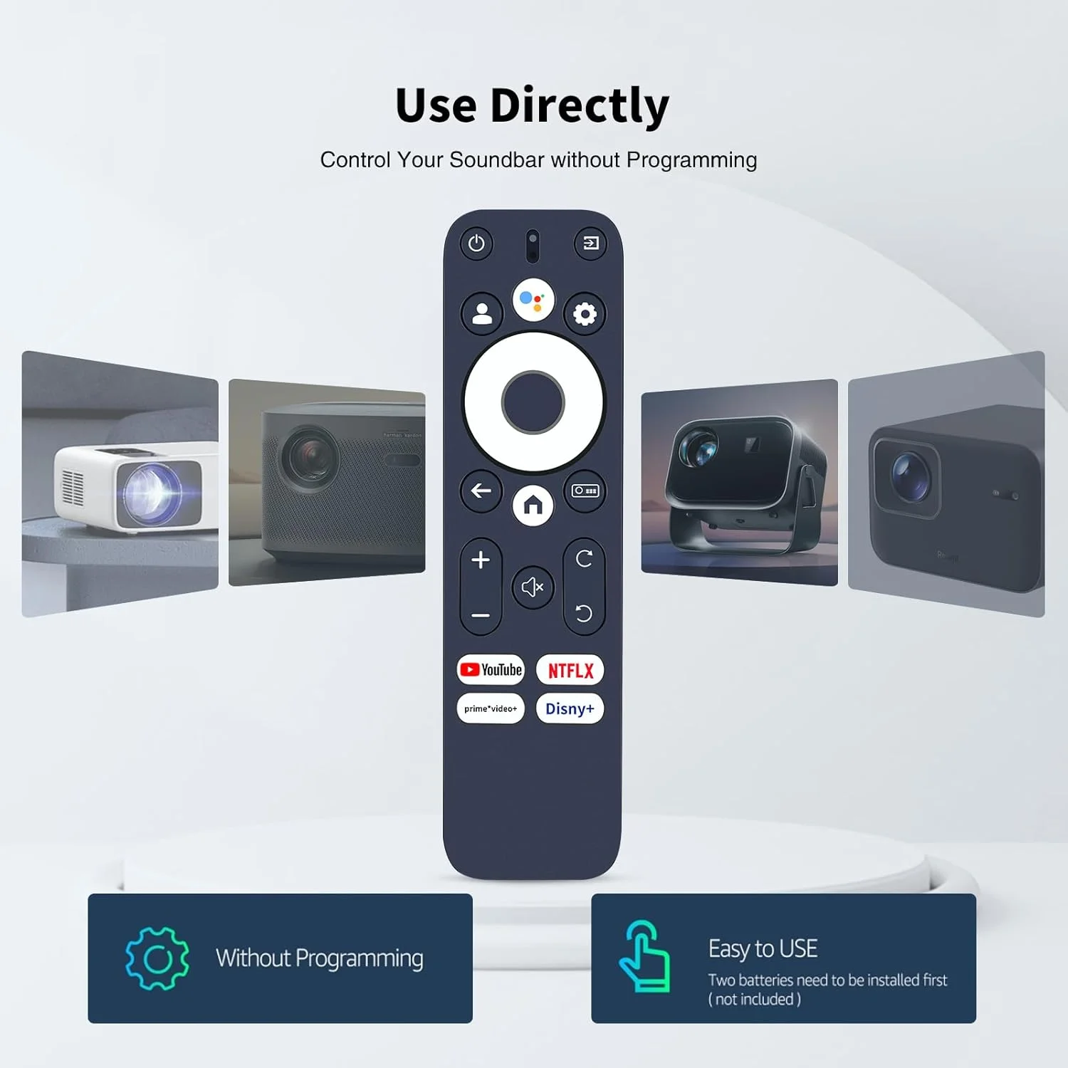 ریموت کنترل جایگزین جدید TRUCKON برای پروژکتورهای Wanbo Davinci 1 Pro، Vali 1، X5 Pro، T2 Ultra، Sovboi S61 Pro