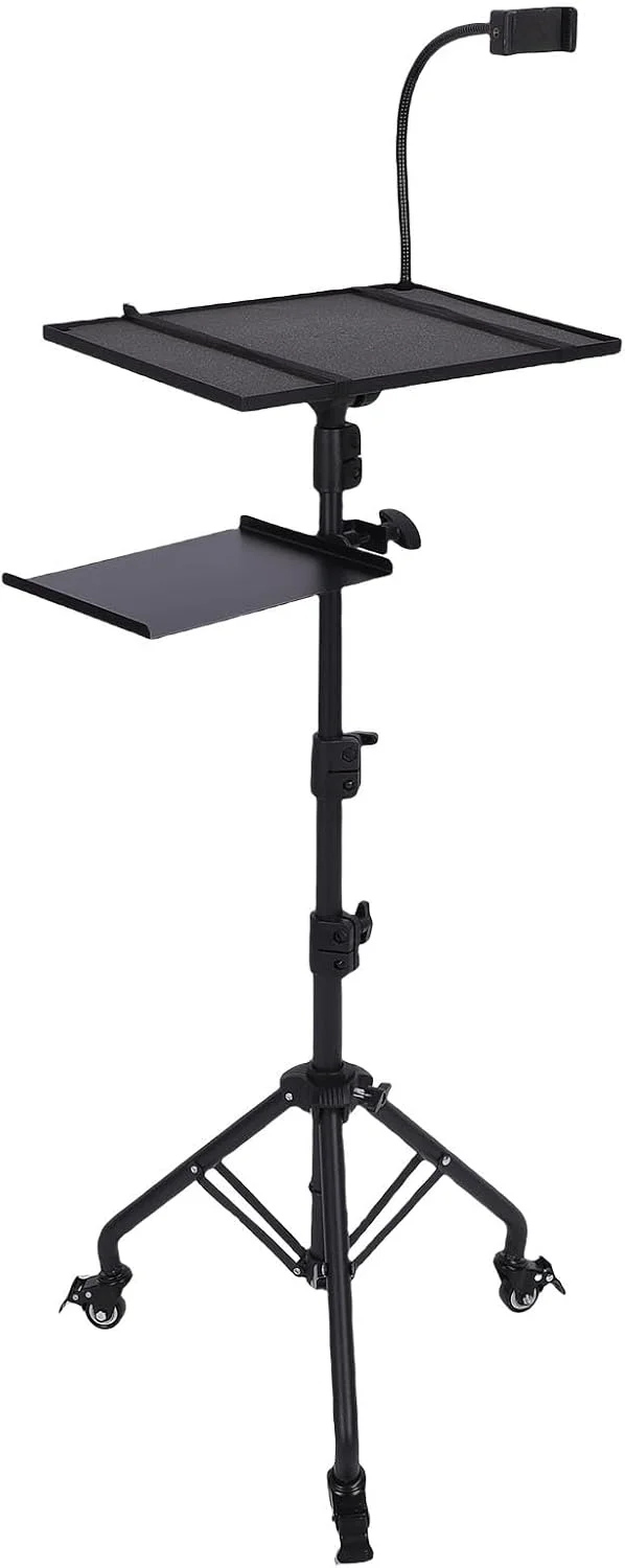 پایه پروژکتور آلیاژی قابل تنظیم با چرخ، برای کنسول های بازی، تجهیزات تصویری خانگی، پروژکتورها