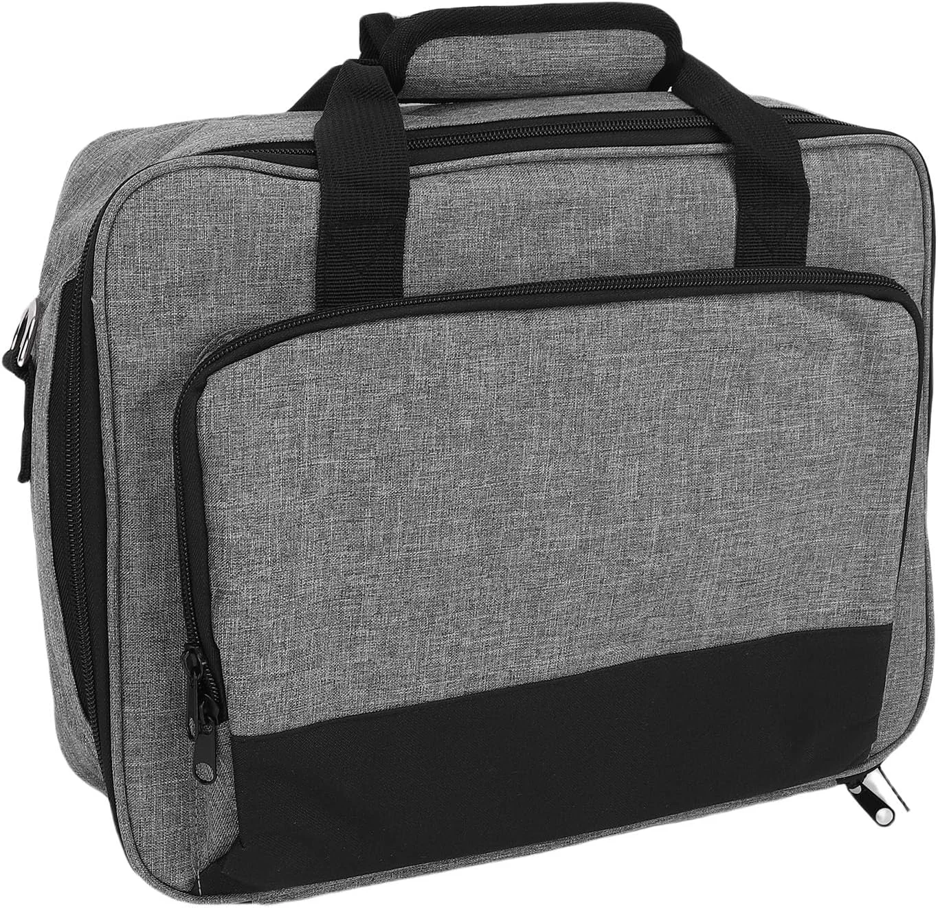 کیف حمل پروژکتور Jiawu، کیف پروژکتور با جیب های نگهداری لوازم جانبی و بند شانه قابل تنظیم، کیف با محفظه لپ تاپ سازگار با اکثر پروژکتورهای اصلی