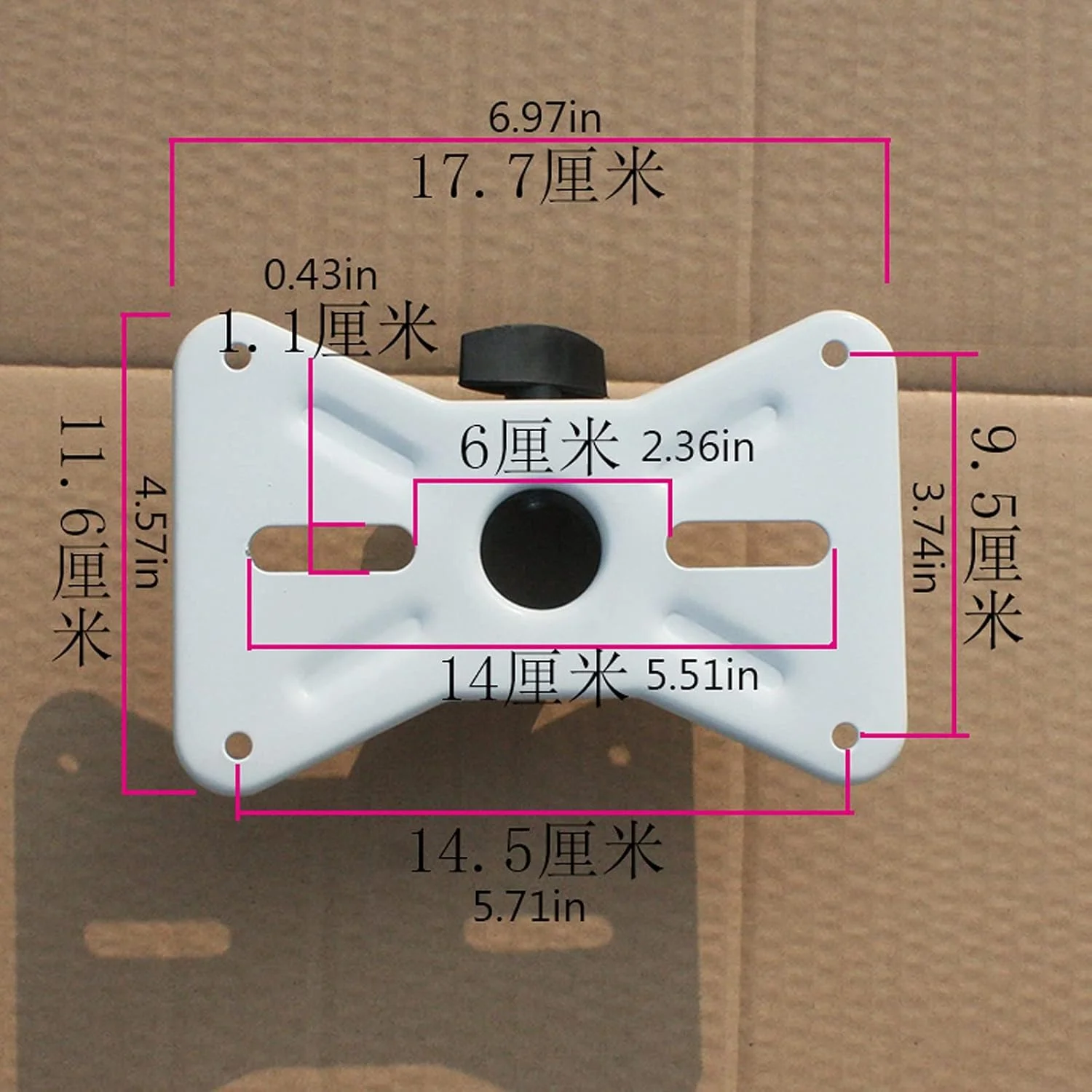 پایه پروژکتور، قفسه نصب پروژکتور، پایه دیواری پروژکتور با طول قابل افزایش از 23 تا 84 سانتی متر، زاویه قابل تنظیم 360 درجه، پایه جهانی پروژکتور