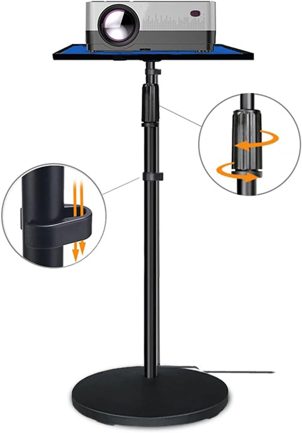 پایه رومیزی پروژکتور، پایه نگهدارنده پروژکتور، پایه ایستاده پروژکتور با قابلیت تنظیم ارتفاع و طول بازوی 85 تا 150 سانتی متر، پایه یونیورسال پروژکتور