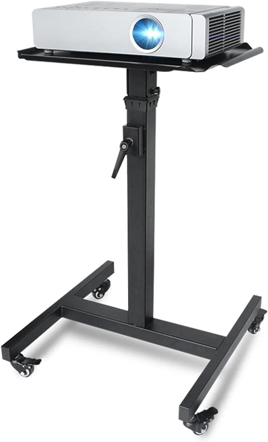 پایه نگهدارنده پروژکتور، استند پروژکتور چرخ دار با صفحه 33 تا 41 سانتی متری، ارتفاع قابل تنظیم تا 120 سانتی متر، پایه پروژکتور یونیورسال