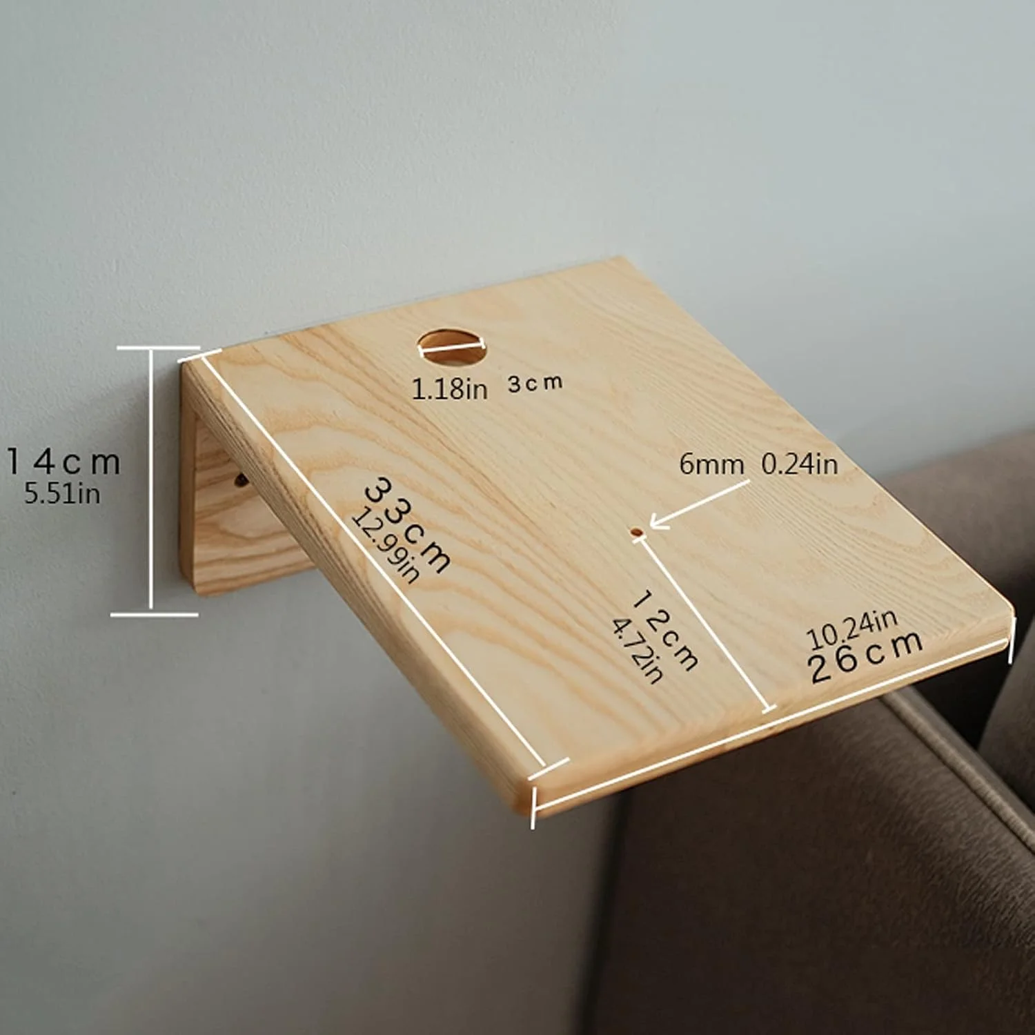 پایه پروژکتور، نگهدارنده پروژکتور دیواری، پایه پروژکتور کوچک، نگهدارنده دیواری پروژکتور، اندازه صفحه 25 تا 33 سانتی متر، پایه جهانی پروژکتور چوبی (C)