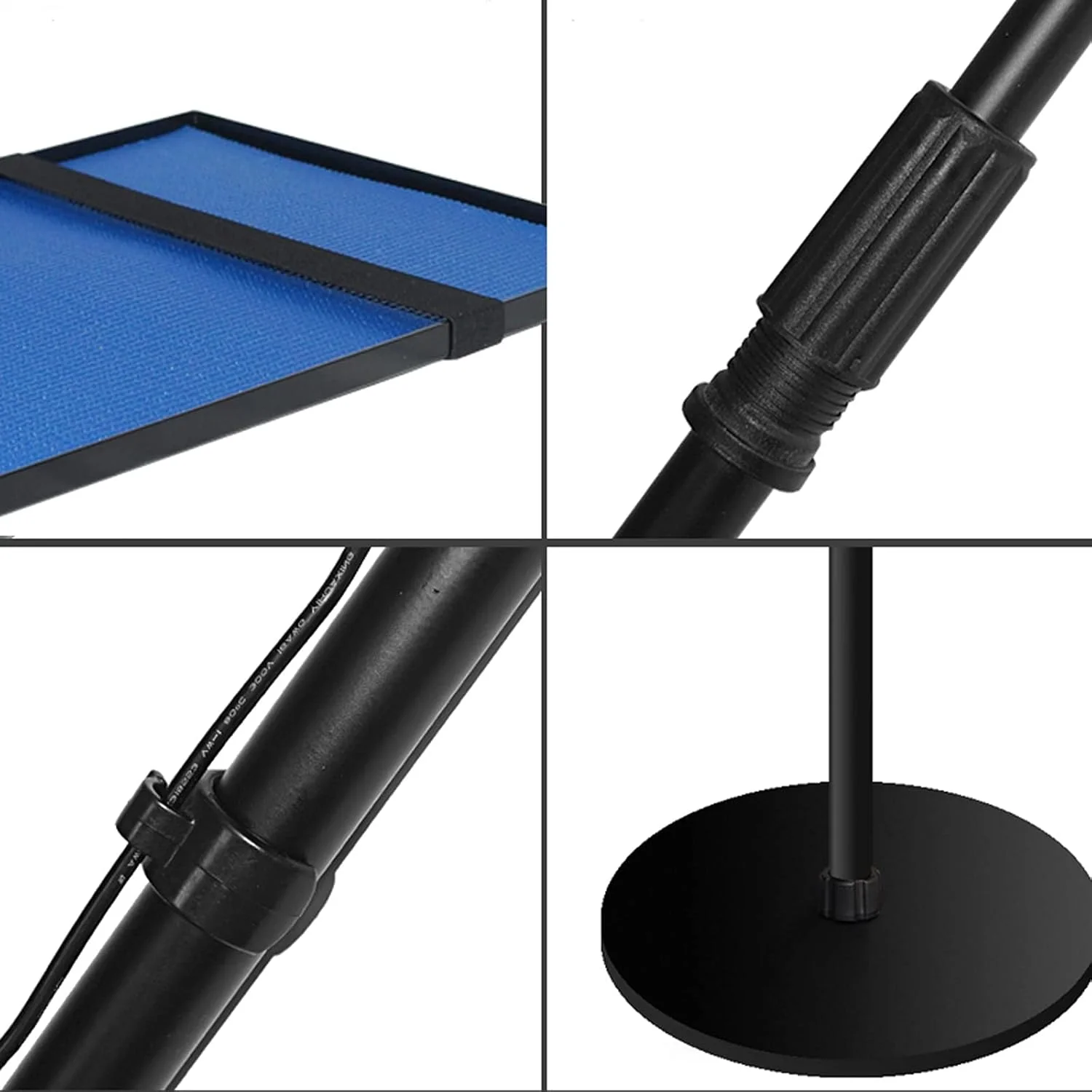 پایه پروژکتور، پایه نگهدارنده پروژکتور، پایه ایستاده فلزی چند منظوره با سینی، طول قابل تنظیم 80 تا 150 سانتی متر، تحمل وزن 5 کیلوگرم، پایه جهانی پروژکتور