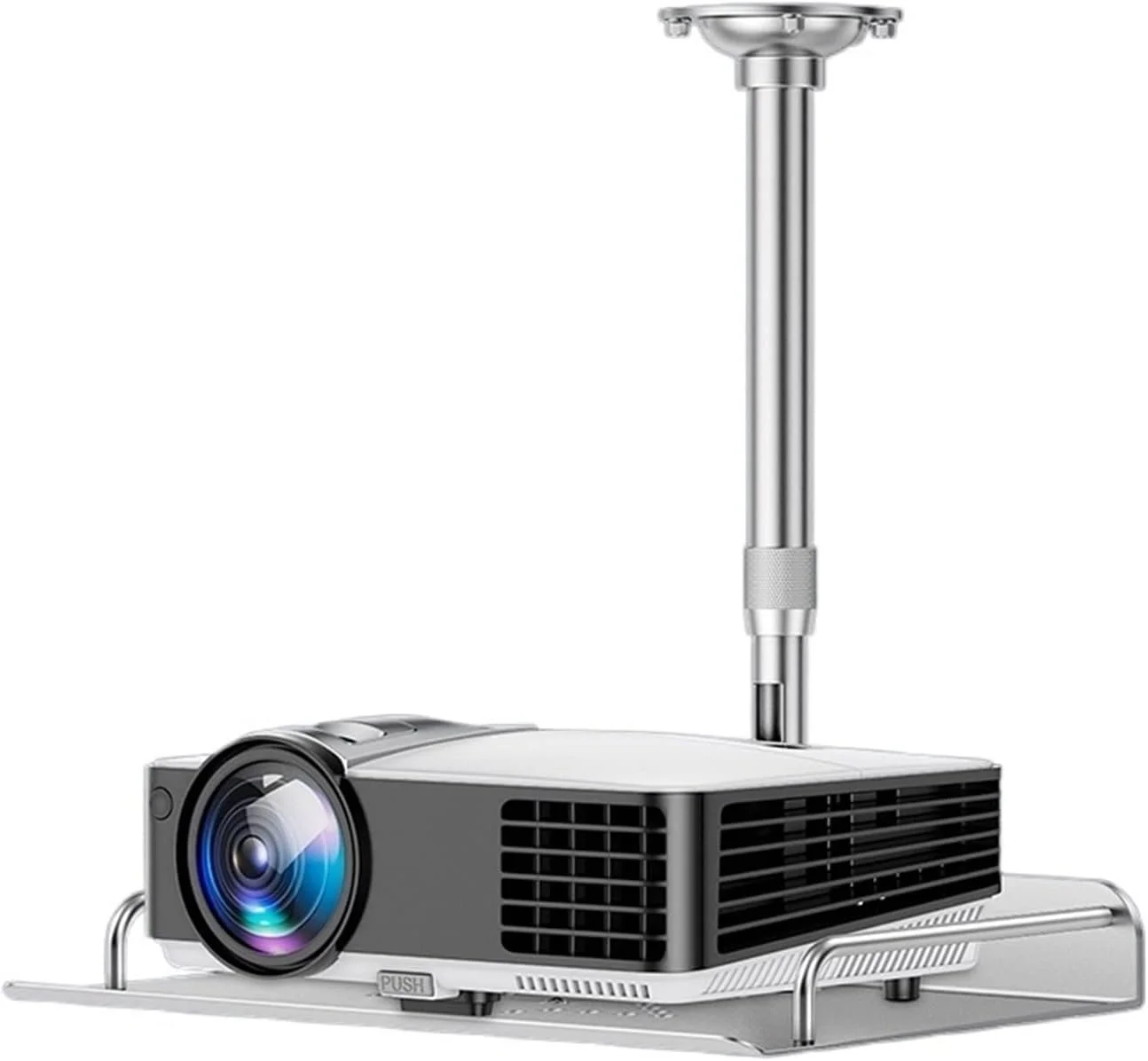 پایه پروژکتور سه پایه، پایه پروژکتور جهانی، براکت دیواری سقفی، آویز دیواری تلسکوپی خانگی با سینی، آویز پروژکتور چند منظوره (100-200 سانتی متر)