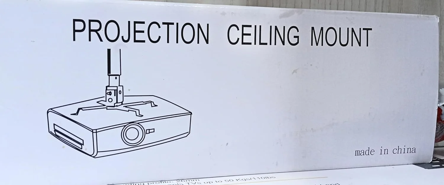 پایه نصب پروژکتور HOIN، قابل نصب روی دیوار یا سقف، با ارتفاع قابل تنظیم و بازوهای قابل گسترش، مناسب برای پروژکتورهای خانگی و اداری (مشکی)