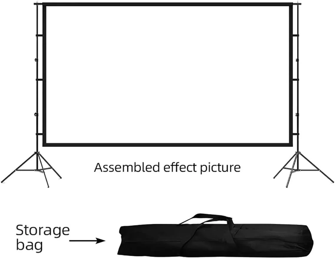 پرده نمایش پروژکتور 16:9 با پایه 120 اینچ، پرده نمایش قابل حمل HD برای نمایش فیلم ها از جلو و عقب به همراه کیف حمل، مناسب فضای باز (120 اینچ) پرده نمایش پروژکتور 16:9 با پایه 120 اینچ، پرده نمایش قابل حمل HD برای نمایش فیلم ها از جلو و عقب به همراه کیف حمل، مناسب فضای باز (120 اینچ)