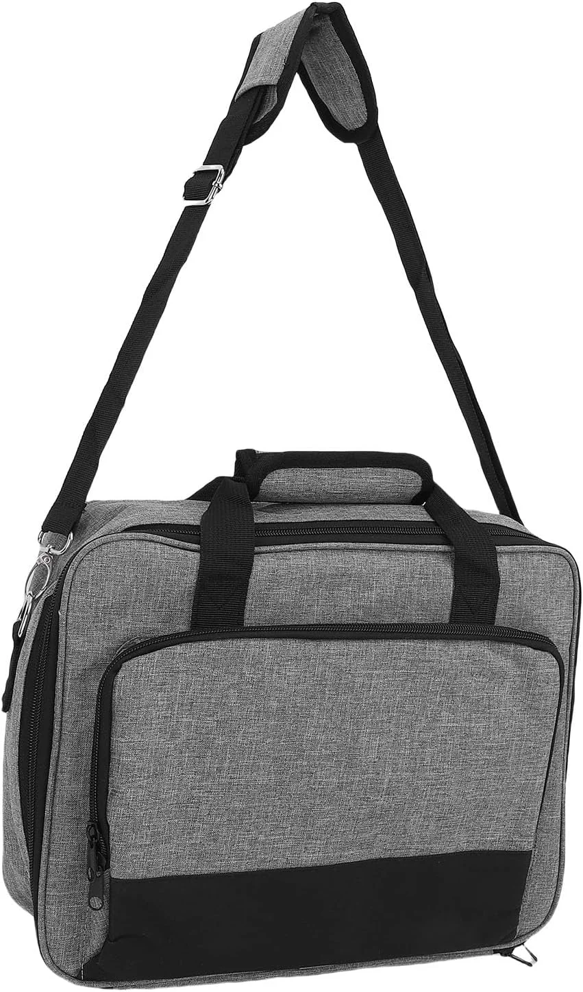 کیف پروژکتور قابل حمل OVAQUIXI، کیف حمل پارچه آکسفورد سنگین با بند قابل تنظیم برای نگهداری ایمن پروژکتورهای کوچک و لوازم جانبی