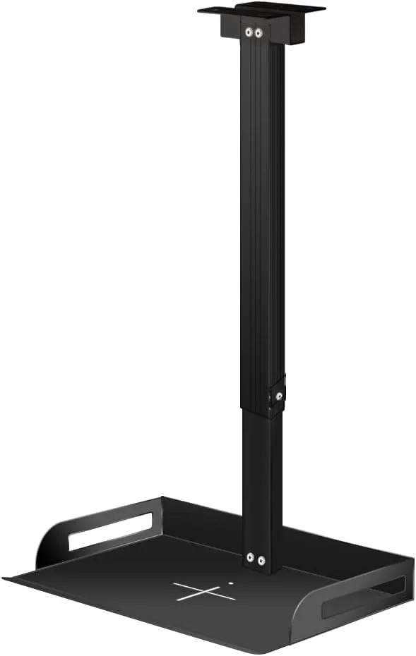 پایه سقفی یونیورسال با سینی برای دوربین پروژکتور، قابل تنظیم 91-170 سانتی متر، تحمل وزن 5 کیلوگرم، نصب بدون سوراخ، مسیریابی کابل داخل لوله، پایه سقفی یونیورسال برای سقف دیوار، کربن