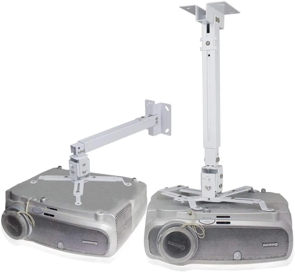پایه های پروژکتور جهانی Drs، پایه سه پایه پروژکتور یا براکت آویز صفحه نمایش پروژکتور 16-25 اینچ سفید با بازو Derisign4365-2