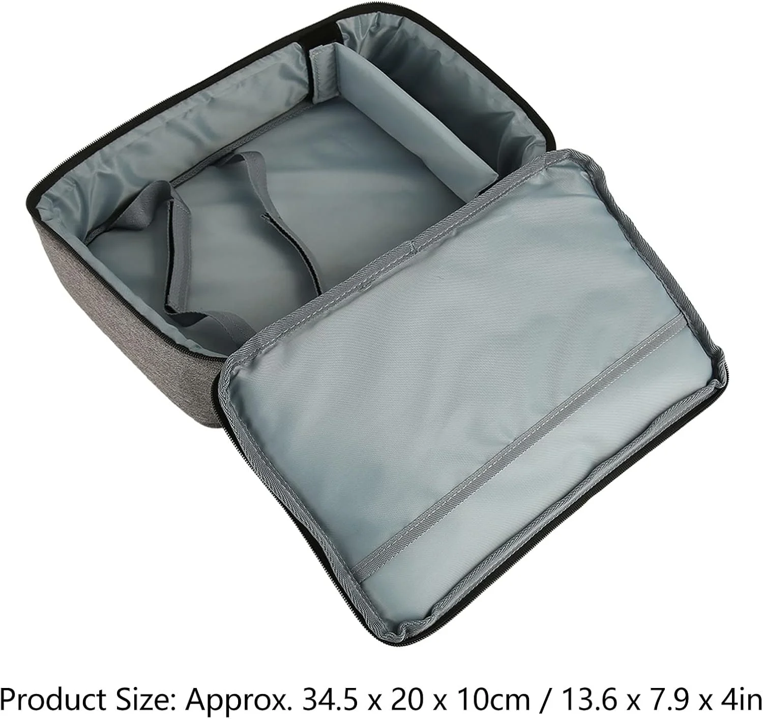 کیف حمل پروژکتور Marhynchus، 34.5x20x10 سانتی متر، کیف نگهداری با جیب های داخلی، نایلون مقاوم با اسفنج ضخیم برای محصولات دیجیتال، خاکستری کیف حمل پروژکتور Marhynchus، 34.5x20x10 سانتی متر، کیف نگهداری با جیب های داخلی، نایلون مقاوم با اسفنج ضخیم برای محصولات دیجیتال، خاکستری