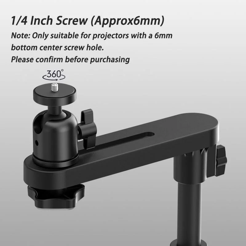 پایه پروژکتور یونیورسال Dsocoool، پایه پروژکتور کنار تخت و مبل، پایه پروژکتور تاج تخت 2 در 1 قابل تنظیم با چرخش 360 درجه، پایه دیواری پروژکتور، پایه رومیزی صرفه جویی در فضا
