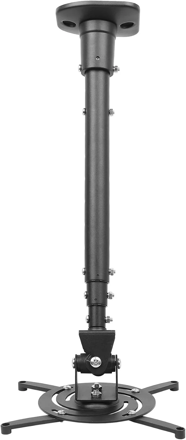 پایه سقفی پروژکتور یونیورسال متحرک DYNAVISTA با ارتفاع قابل تنظیم و بازوهای قابل افزایش چرخان برای پروژکتور خانگی و اداری (مشکی) پایه سقفی پروژکتور یونیورسال متحرک DYNAVISTA با ارتفاع قابل تنظیم و بازوهای قابل افزایش چرخان برای پروژکتور خانگی و اداری (مشکی)