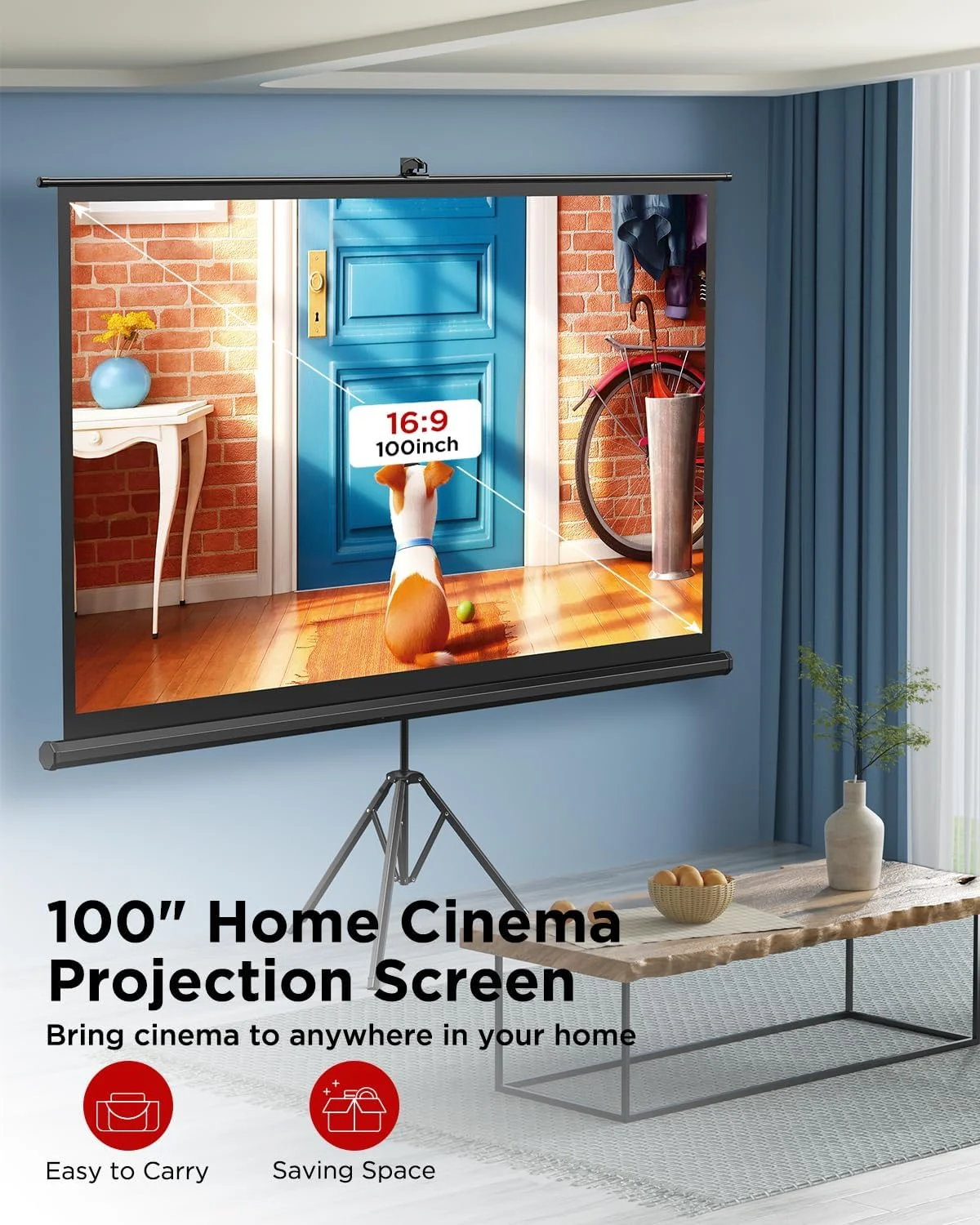 پرده نمایش پروژکتور Dynybot با پایه، 100 اینچ، نسبت تصویر 16:9، کیفیت 4K HD، سطح مات، جنس PVC، قابلیت نصب روی سه پایه و دیوار، نصب آسان، بدون چروک، مناسب برای استفاده در داخل و خارج از خانه پرده نمایش پروژکتور Dynybot با پایه، 100 اینچ، نسبت تصویر 16:9، کیفیت 4K HD، سطح مات، جنس PVC، قابلیت نصب روی سه پایه و دیوار، نصب آسان، بدون چروک، مناسب برای استفاده در داخل و خارج از خانه