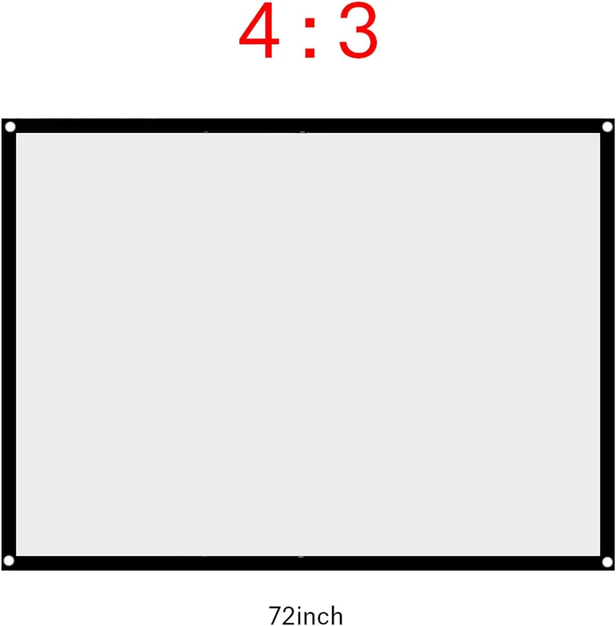 پرده نمایش پروژکتور Ejoyous، پرده پروژکتور سفید تاشو و قابل حمل 60-100 اینچی 4:3 برای سینمای خانگی، کنفرانس، فیلم در فضای باز